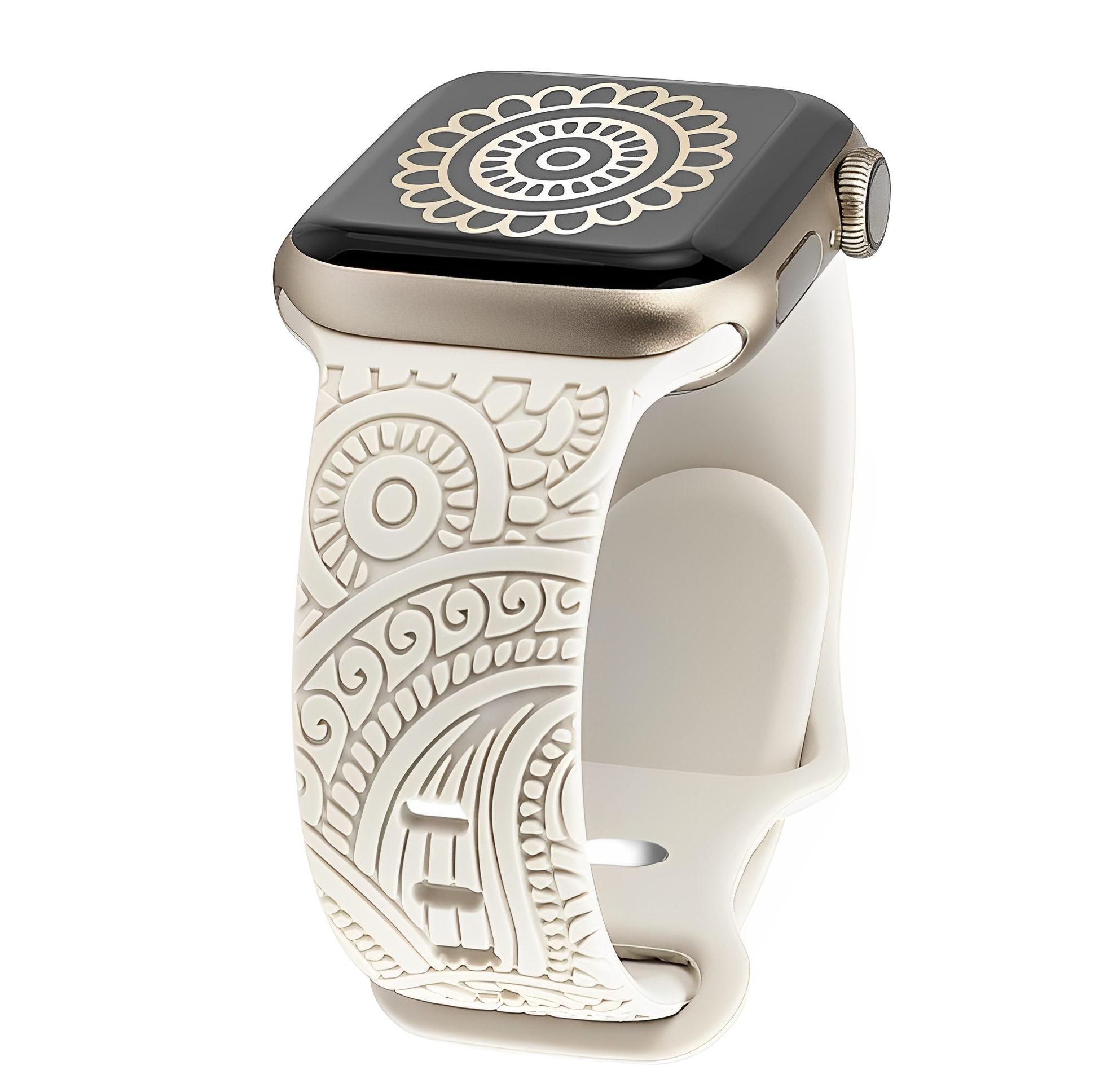 Apple Watch Armband Silikon Toyouths Starlight Grey