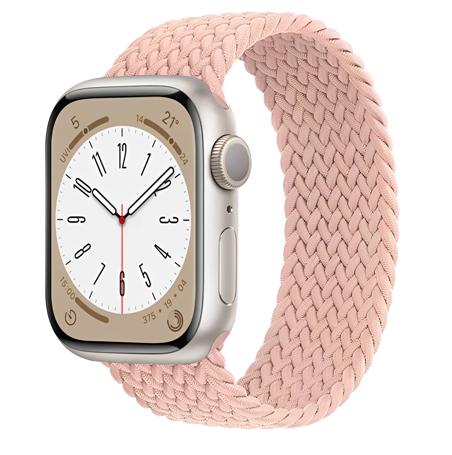 Apple Watch Armband Solo geflochten Pink Rosa Sand